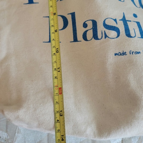 "I don't do Plastic" Organic Tote Bag - Picture 5 of 6